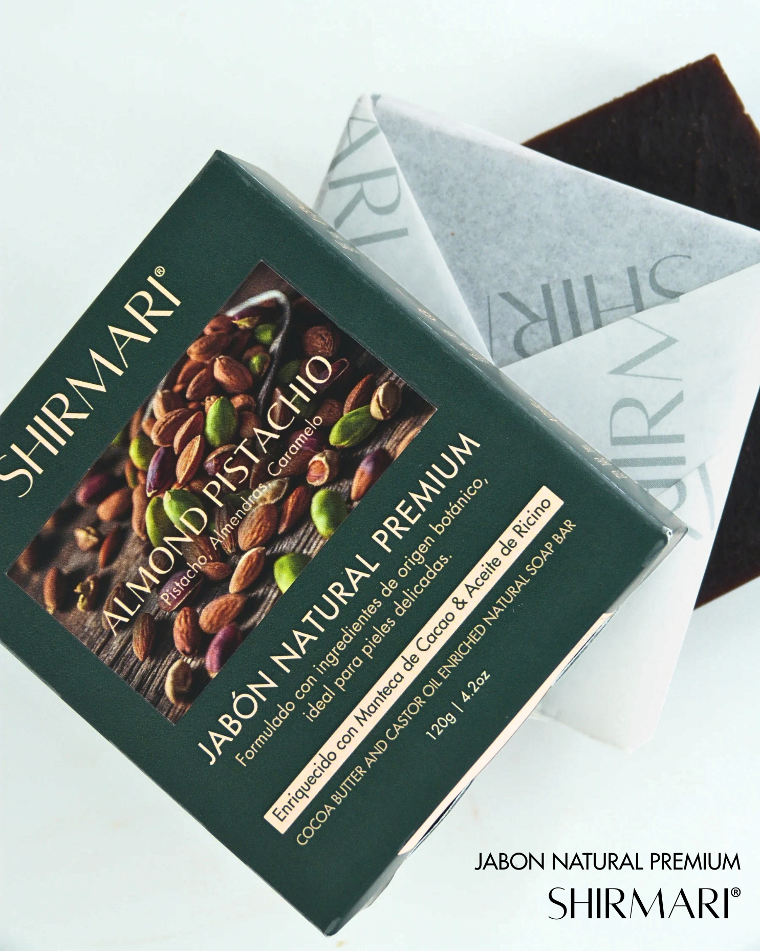 Jabón Natural Premium con Manteca de Cacao | Aroma: Almond Pistachio