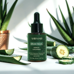 Sérum Facial de Ácido hialurónico y Extractos botánicos.
